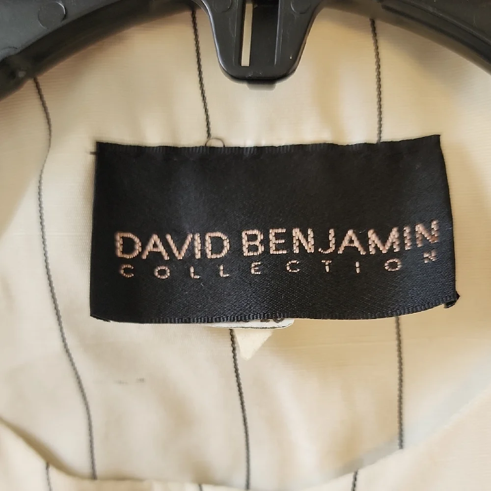 Elegant Cream Striped Mini Dress - Picture 9 of 11